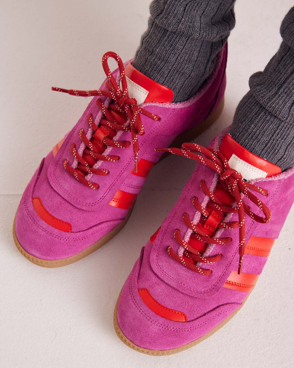 Quinn pink and red sneakers