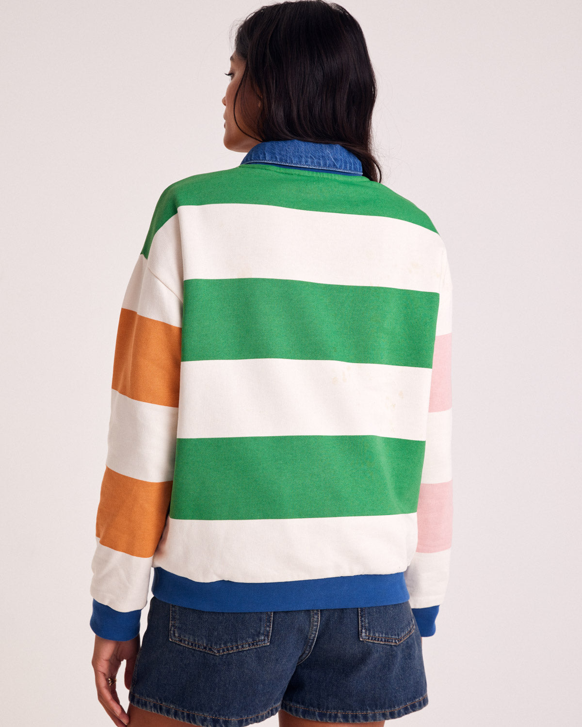 Striped multicolored Harlow sweatshirt