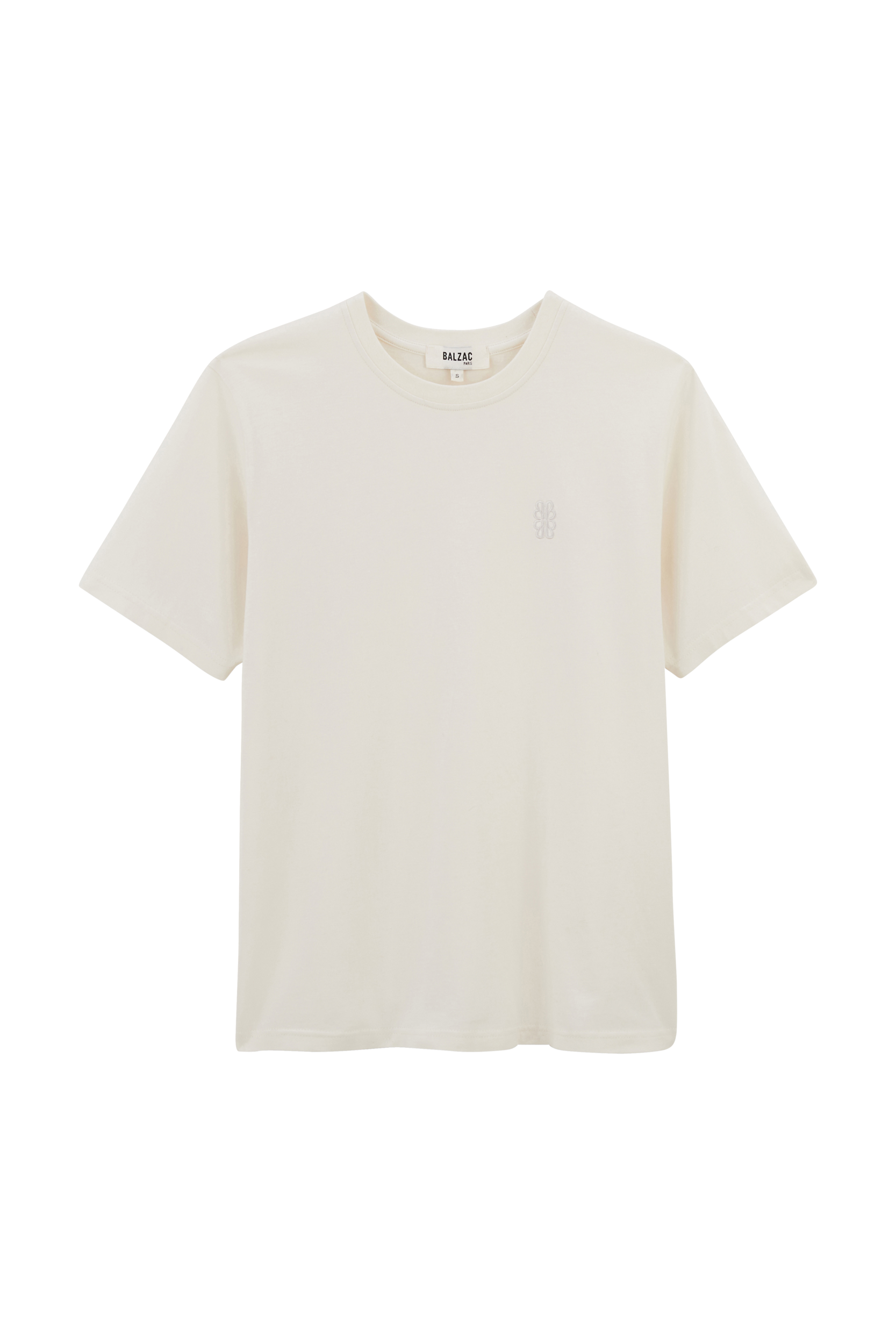 T-shirt Bree ecru embroidered