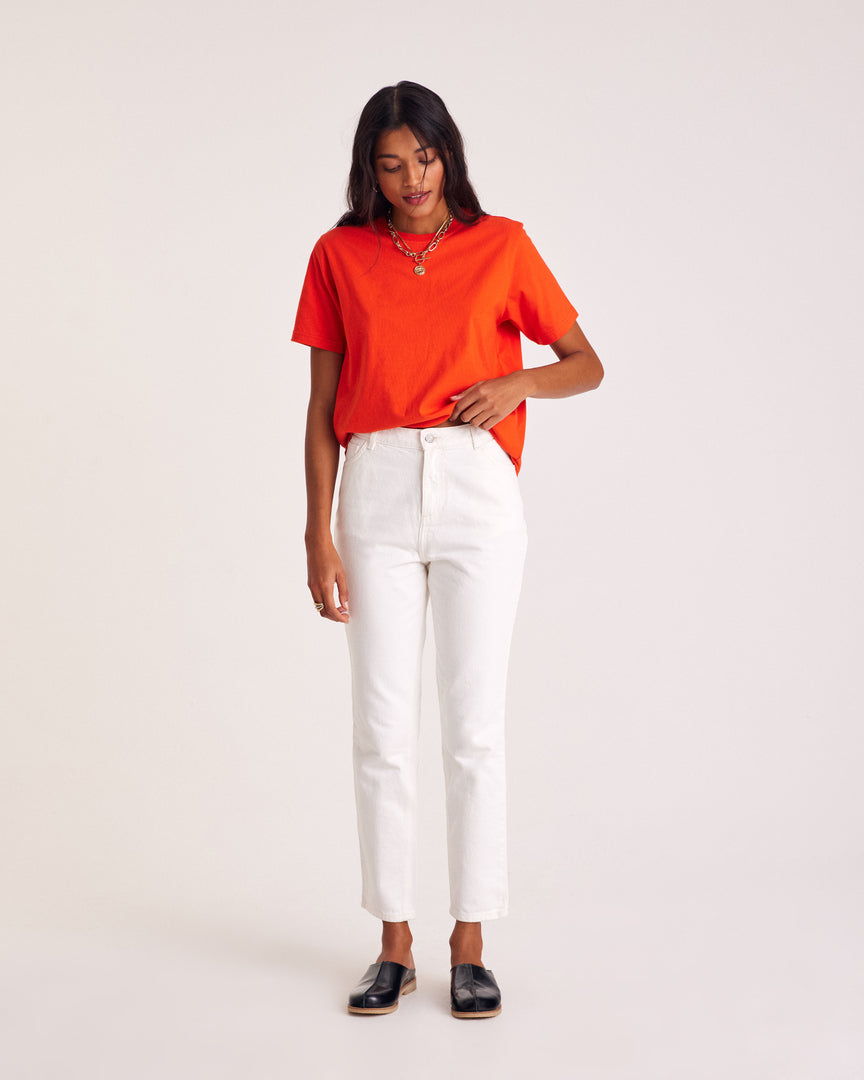 Jeans Mattis white perle
