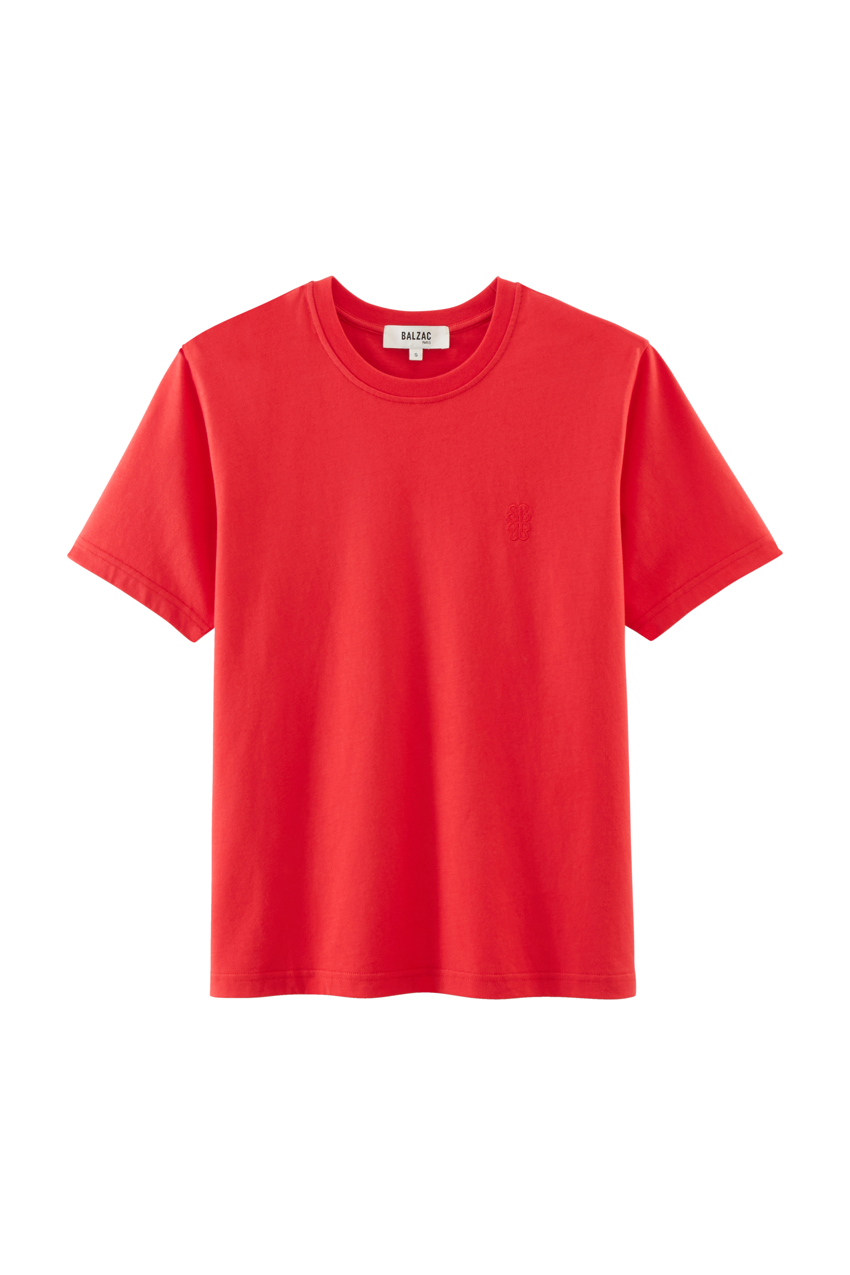 T-shirt Bree embroidered red bright