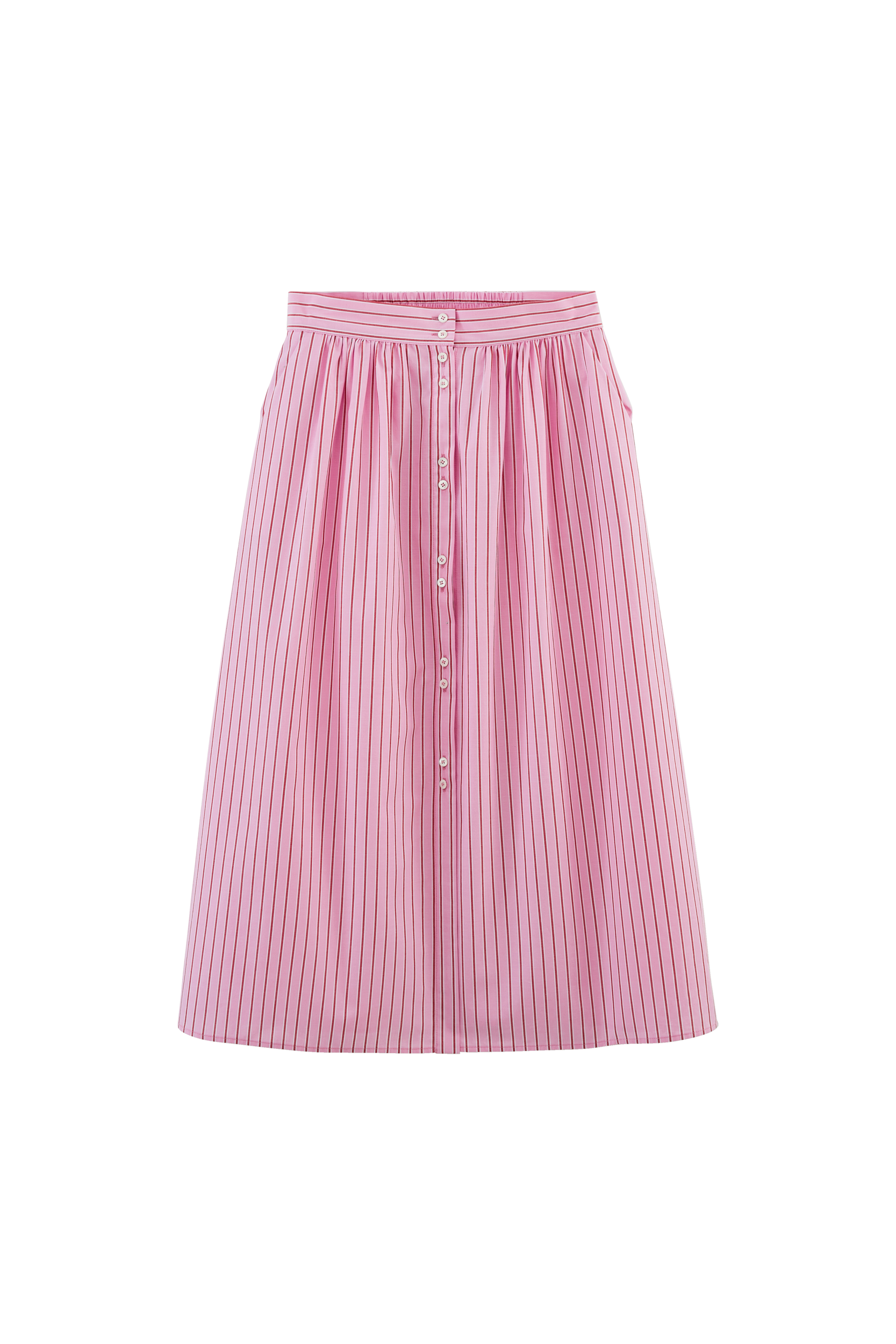 Skirt Sally stripes pink and red