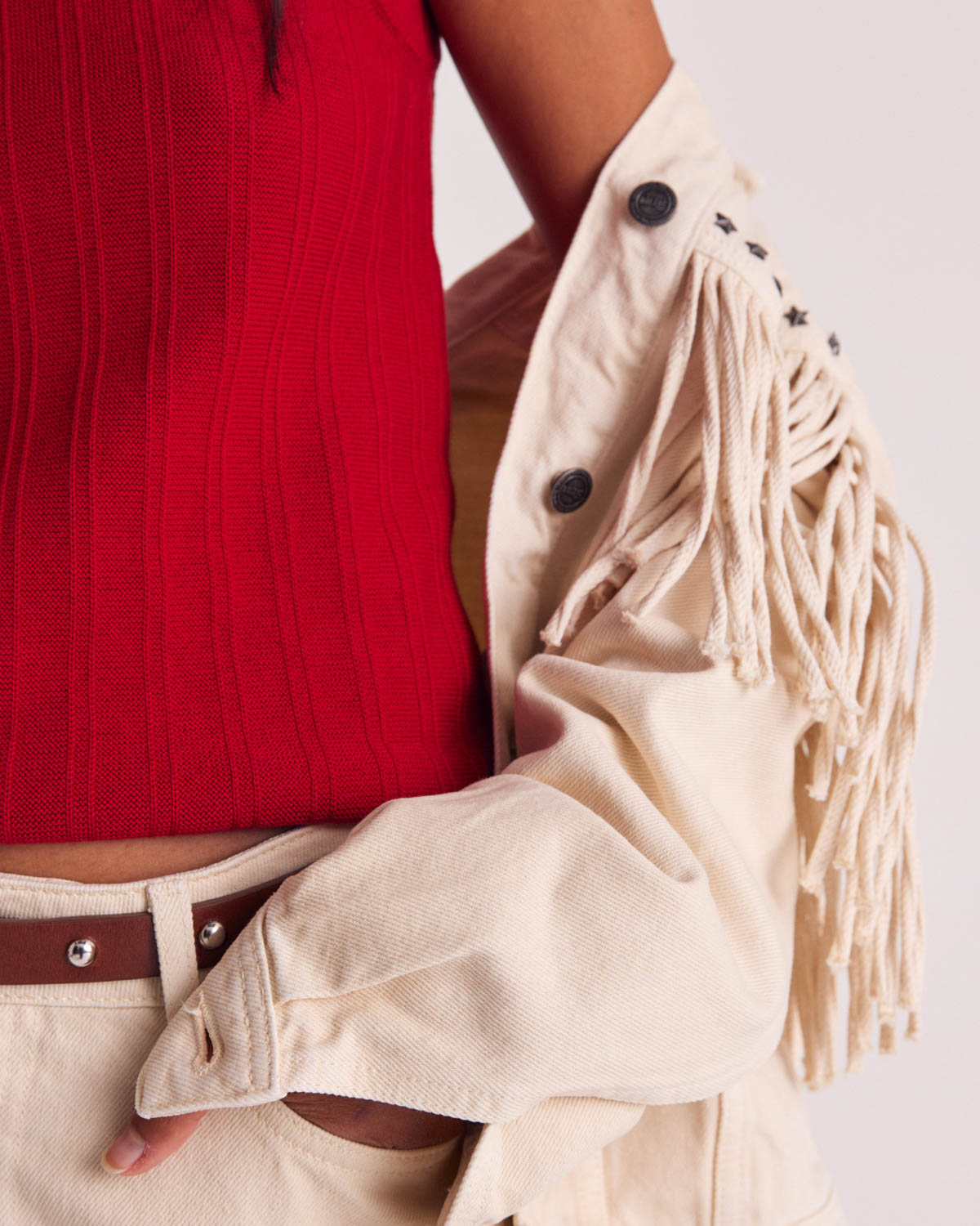 Belt Cameron clouté camel