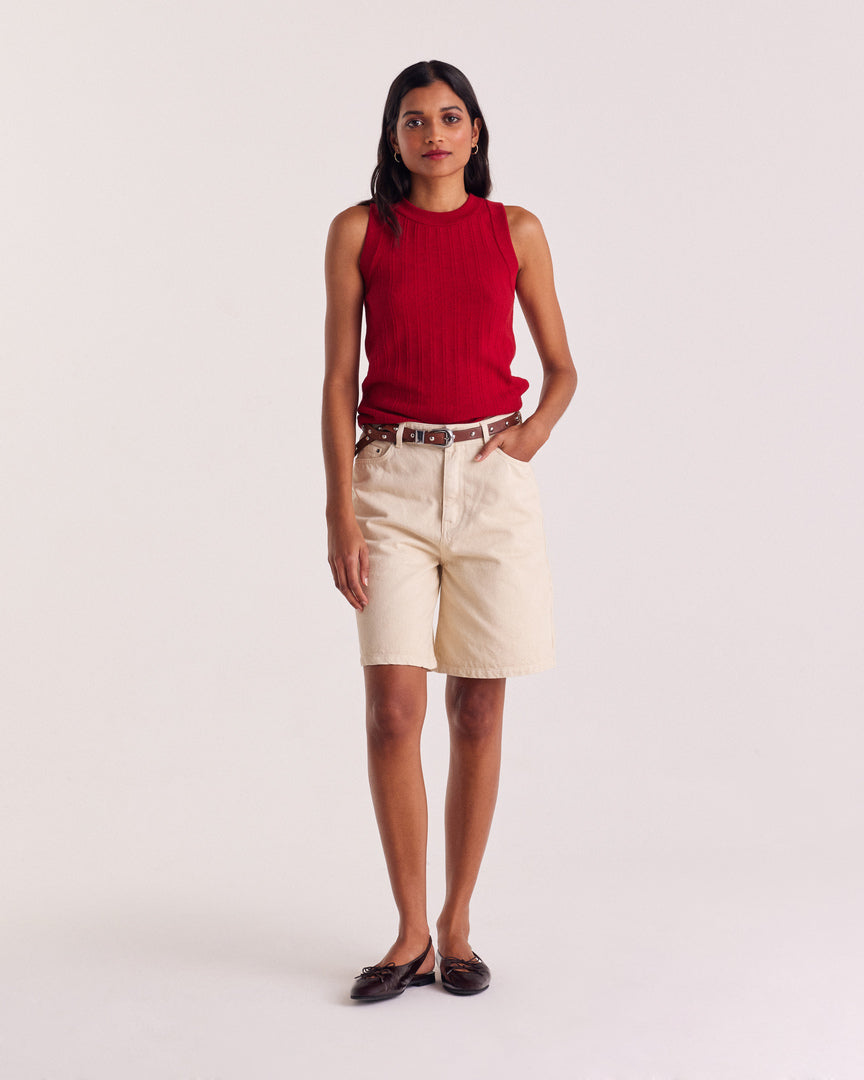 Belt Cameron clouté camel