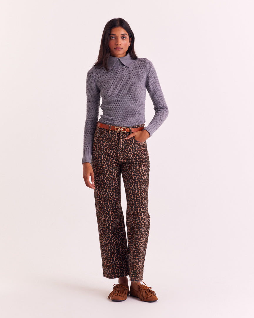Jeans Leonard leopard coffee