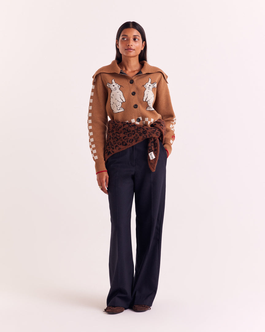 Scarf Milo leopard tawny