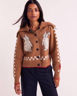 Cardigan Cécile lapin noisette