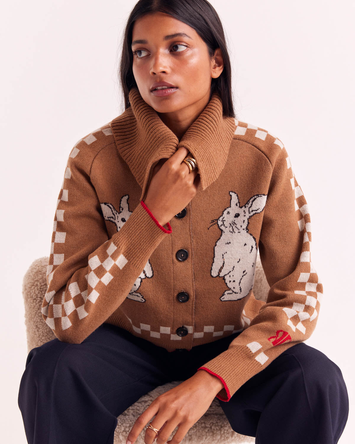 Hazelnut Cécile Rabbit Cardigan