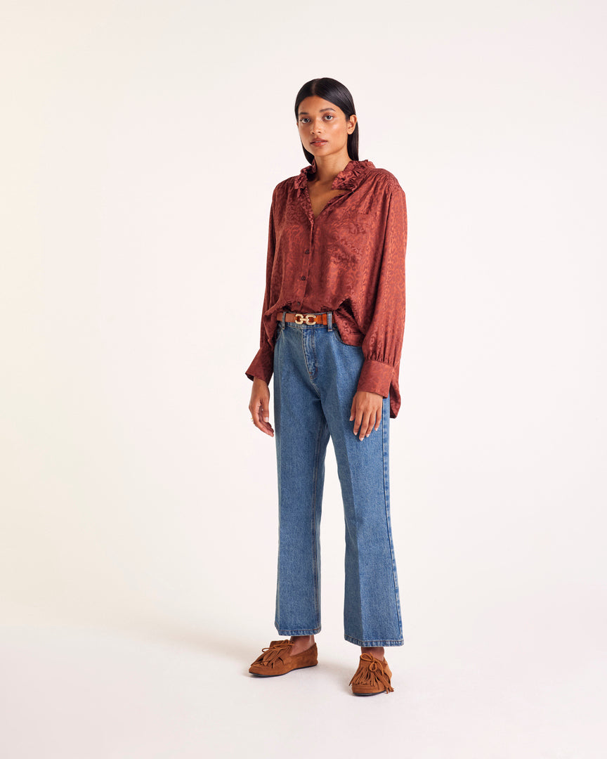 Loafers Alix fringe suede of leather hazelnut