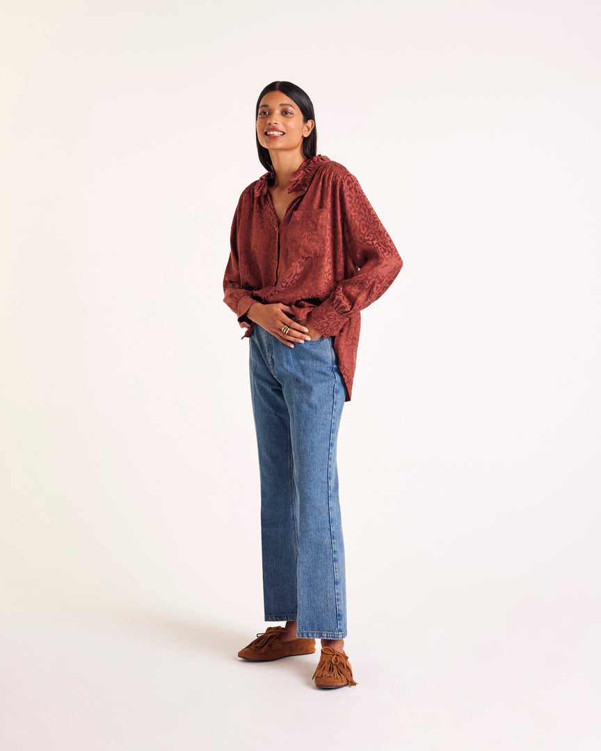 Loafers Alix fringe suede of leather hazelnut