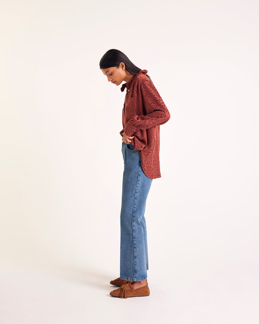 Loafers Alix fringe suede of leather hazelnut