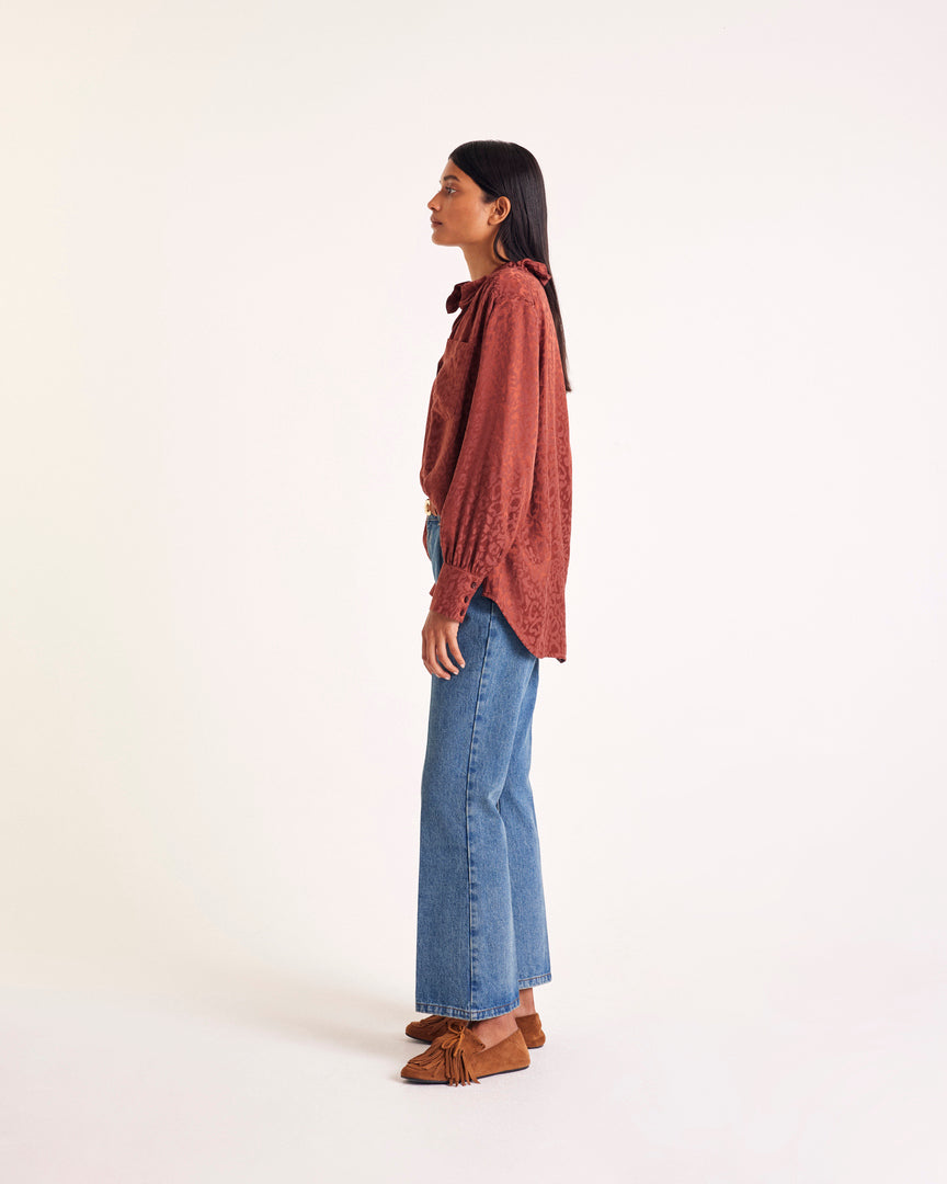 Loafers Alix fringe suede of leather hazelnut