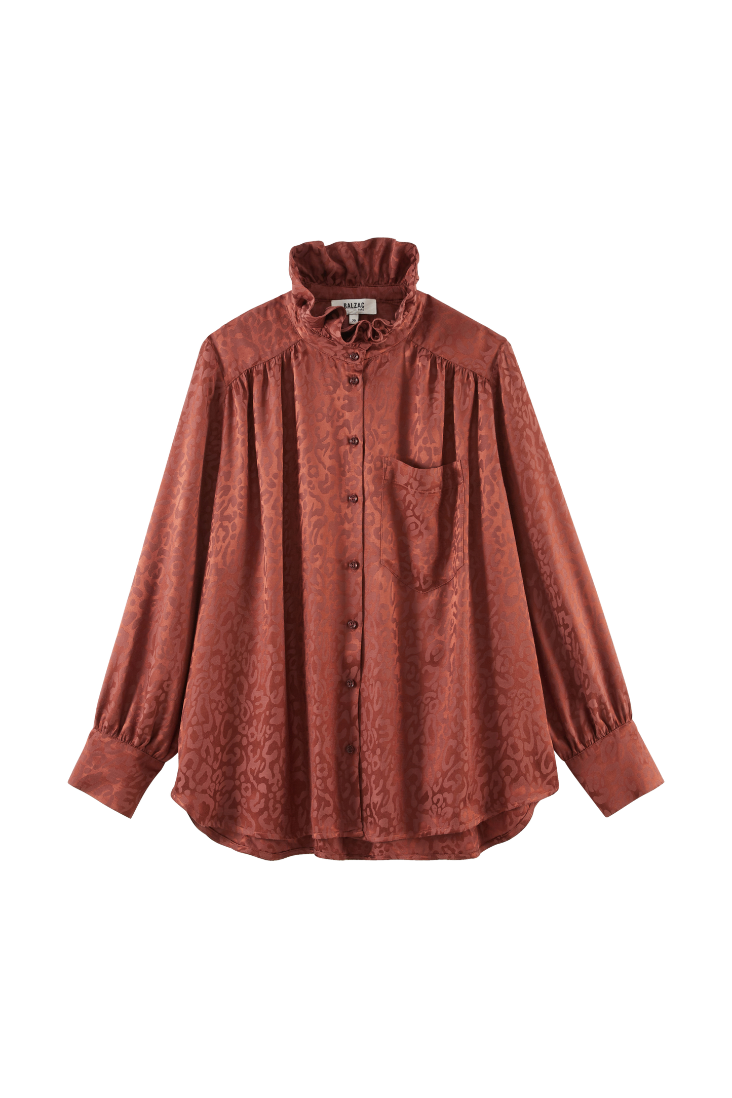 Chemise Leonor jacquard noisette