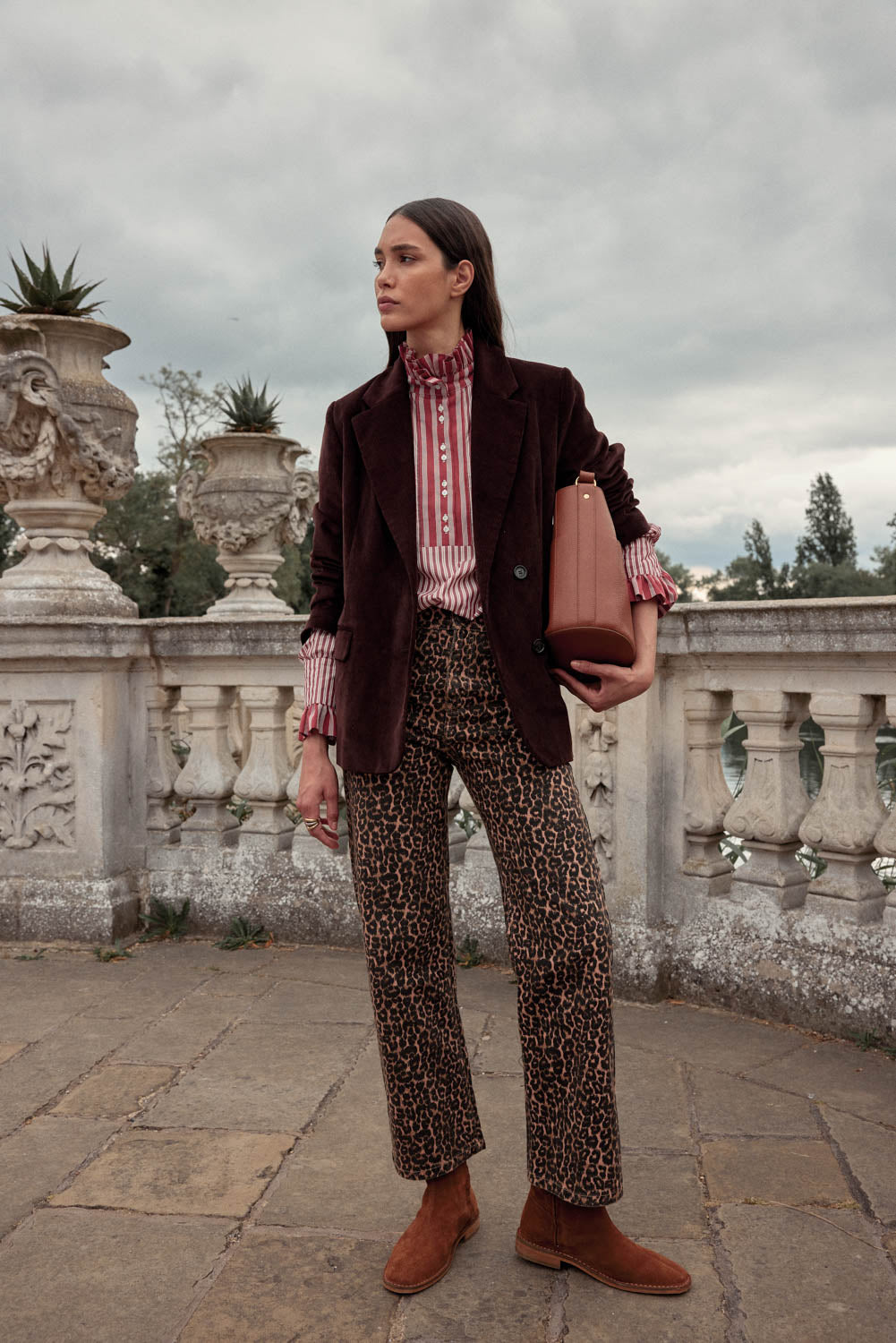 Blouse Source rayures rouge et blanc