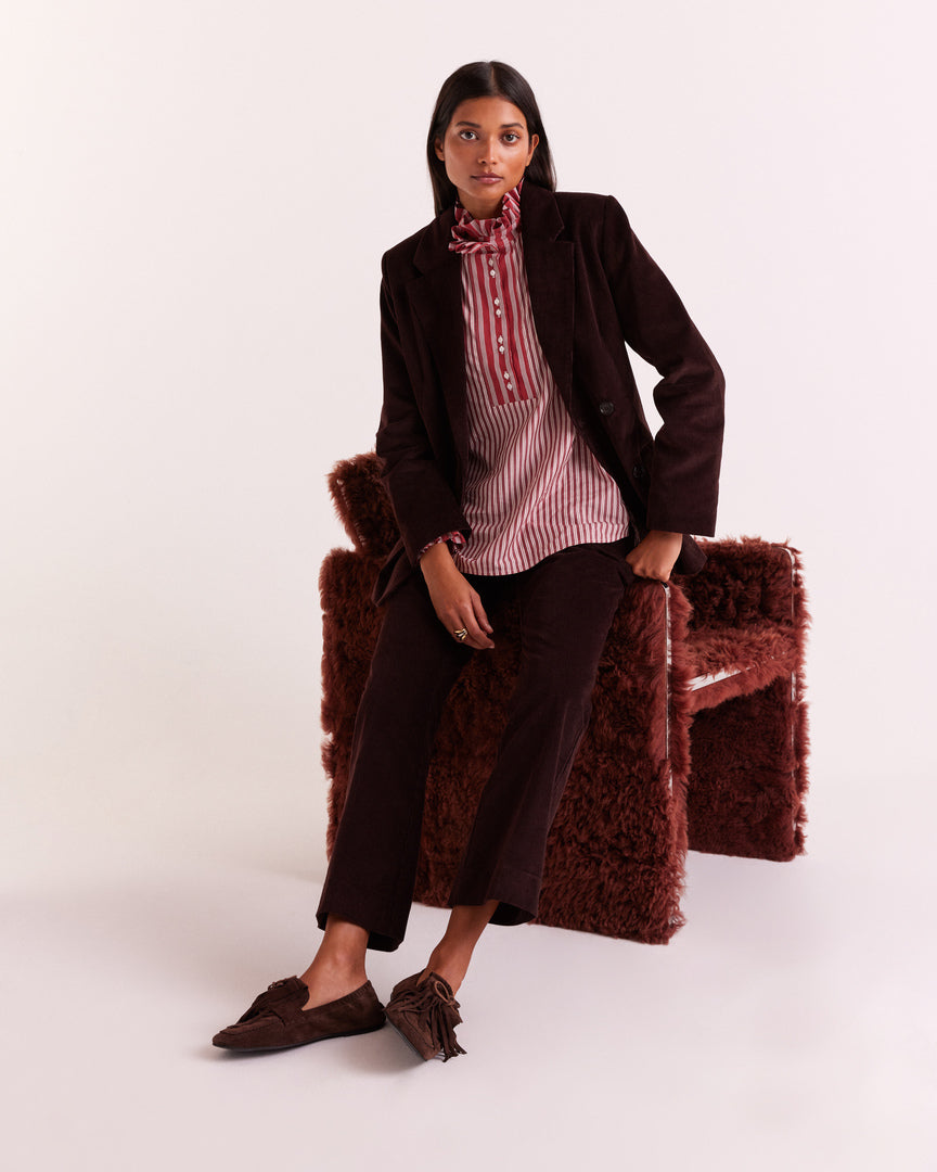 Loafers Alix fringe suede of leather mocha