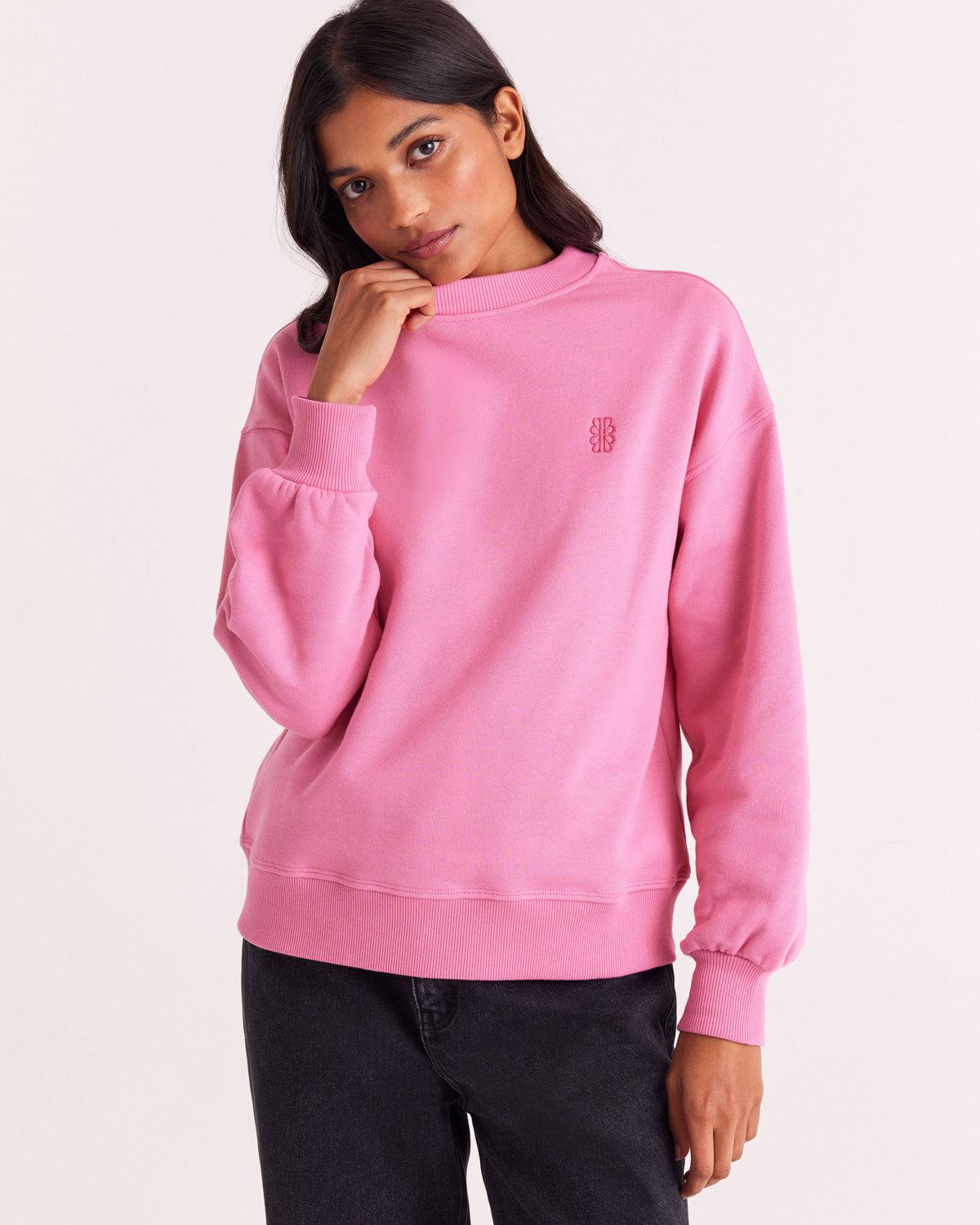 Virgil bright pink sweatshirt
