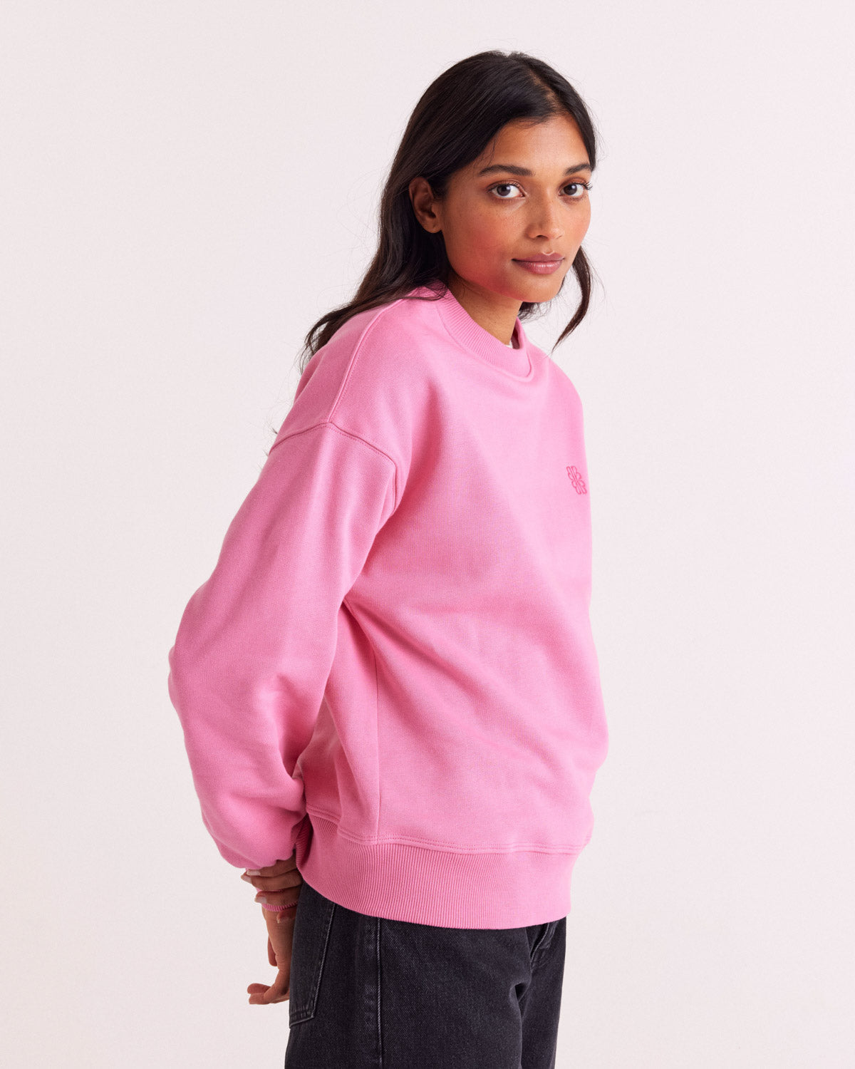 Virgil bright pink sweatshirt