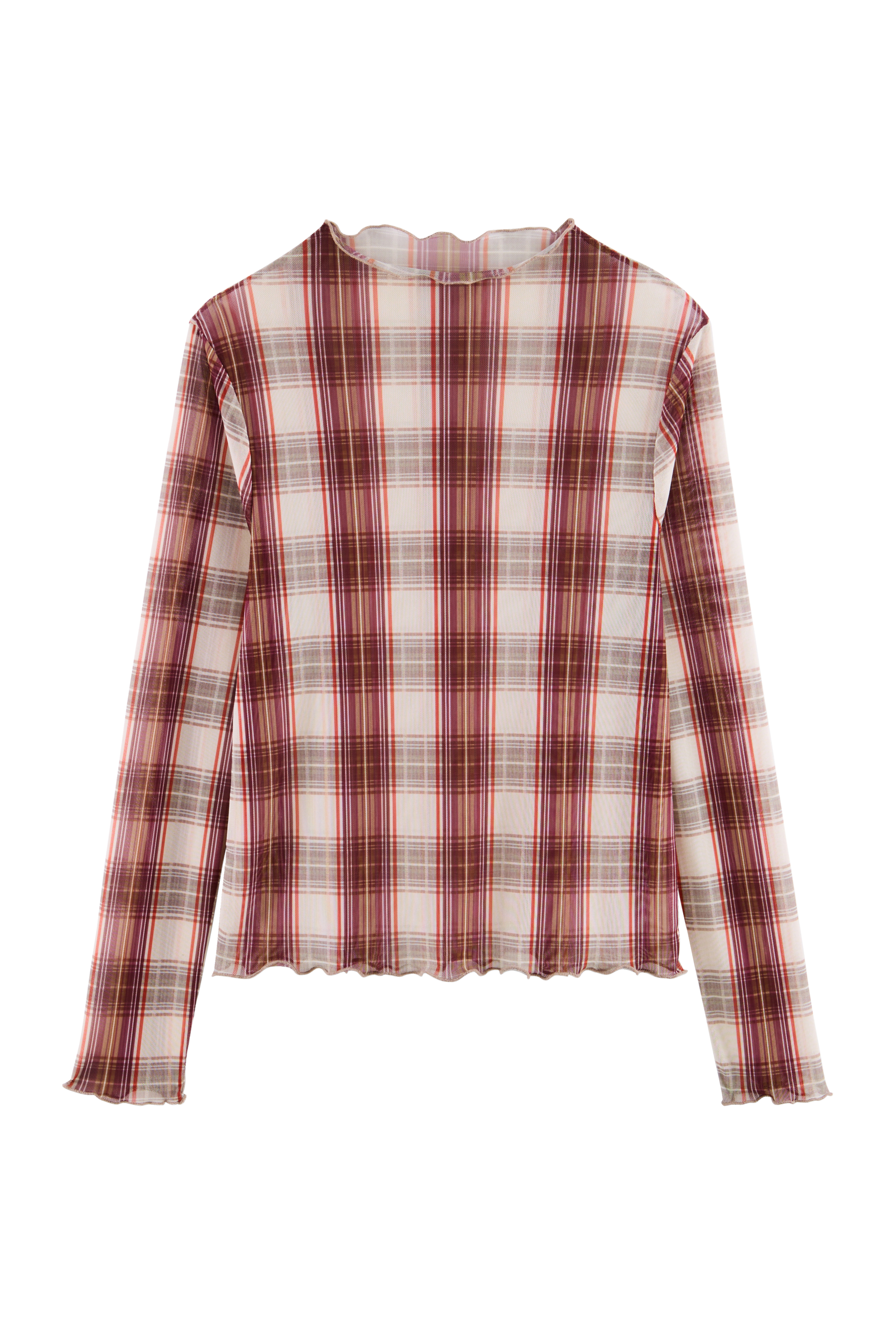 Top Isabella tartan red and beige