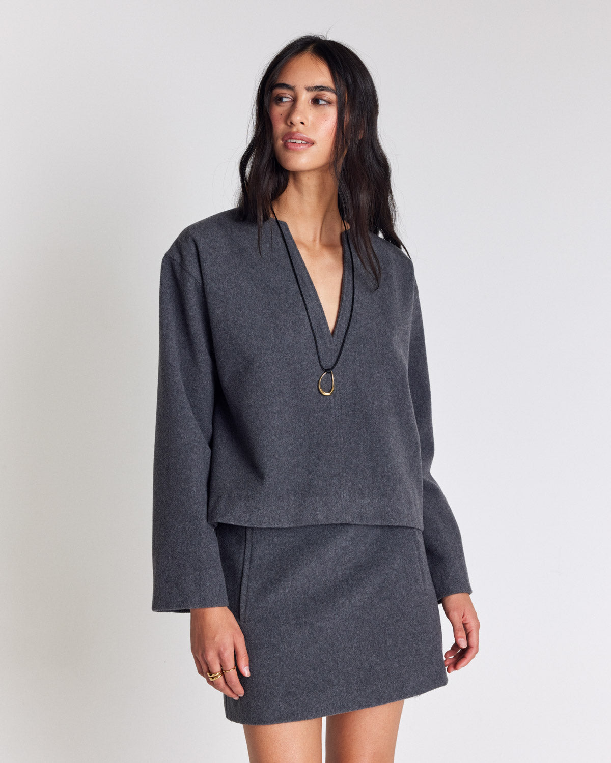 Jupe Deva gris cendré