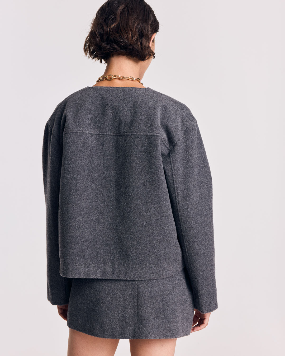 Carmina smock in ash grey