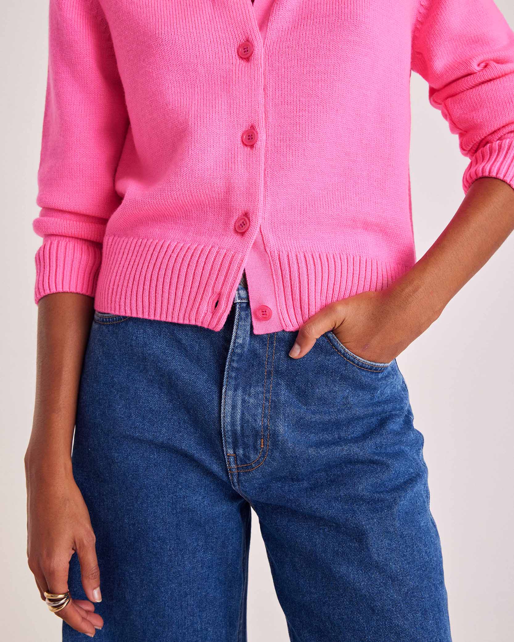 Cardigan Scott pink bright