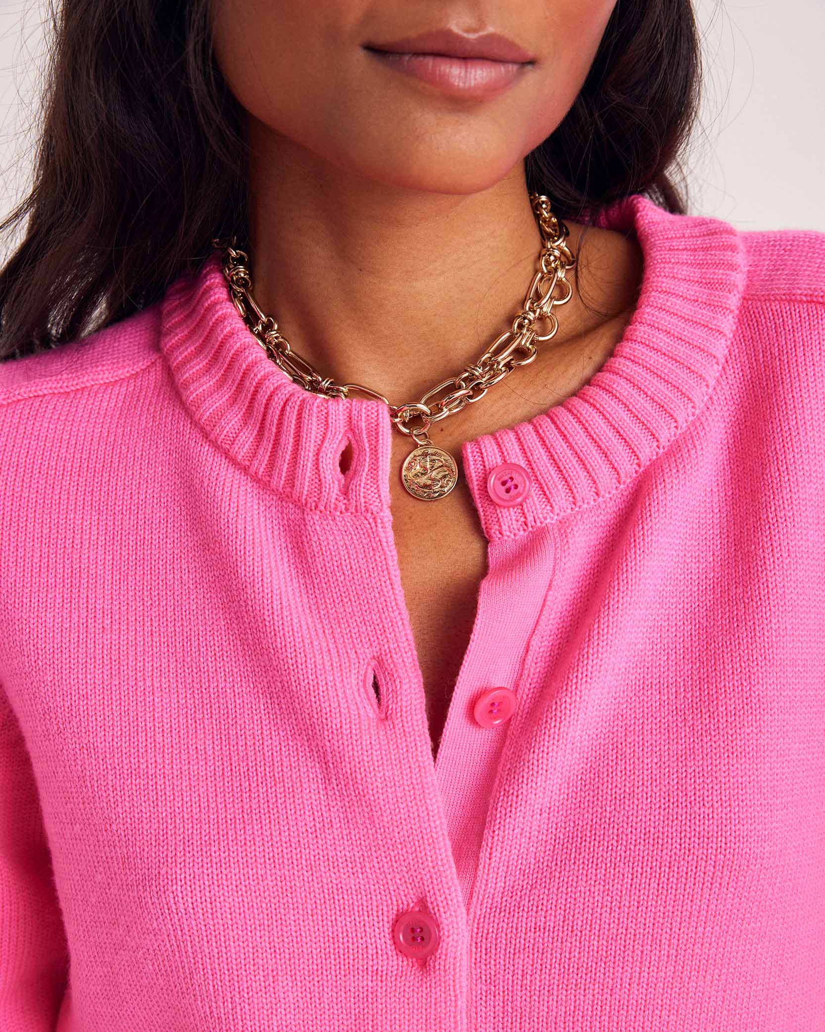 Cardigan Scott pink bright