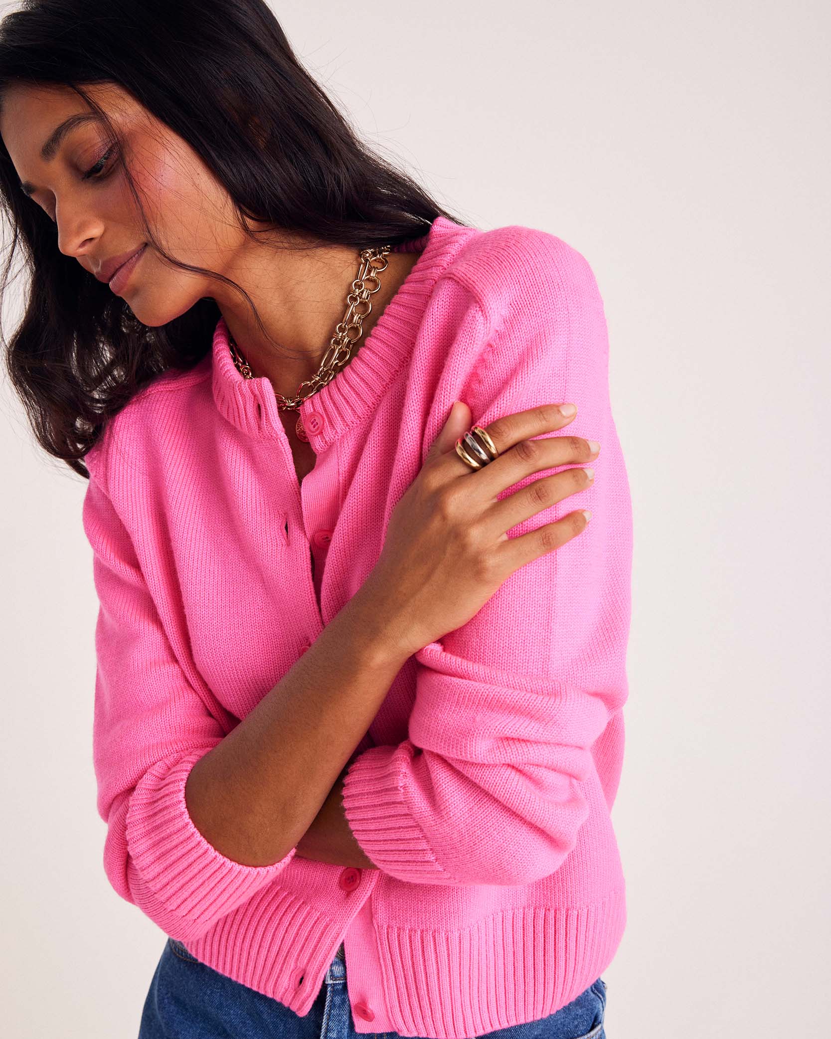 Cardigan Scott pink bright