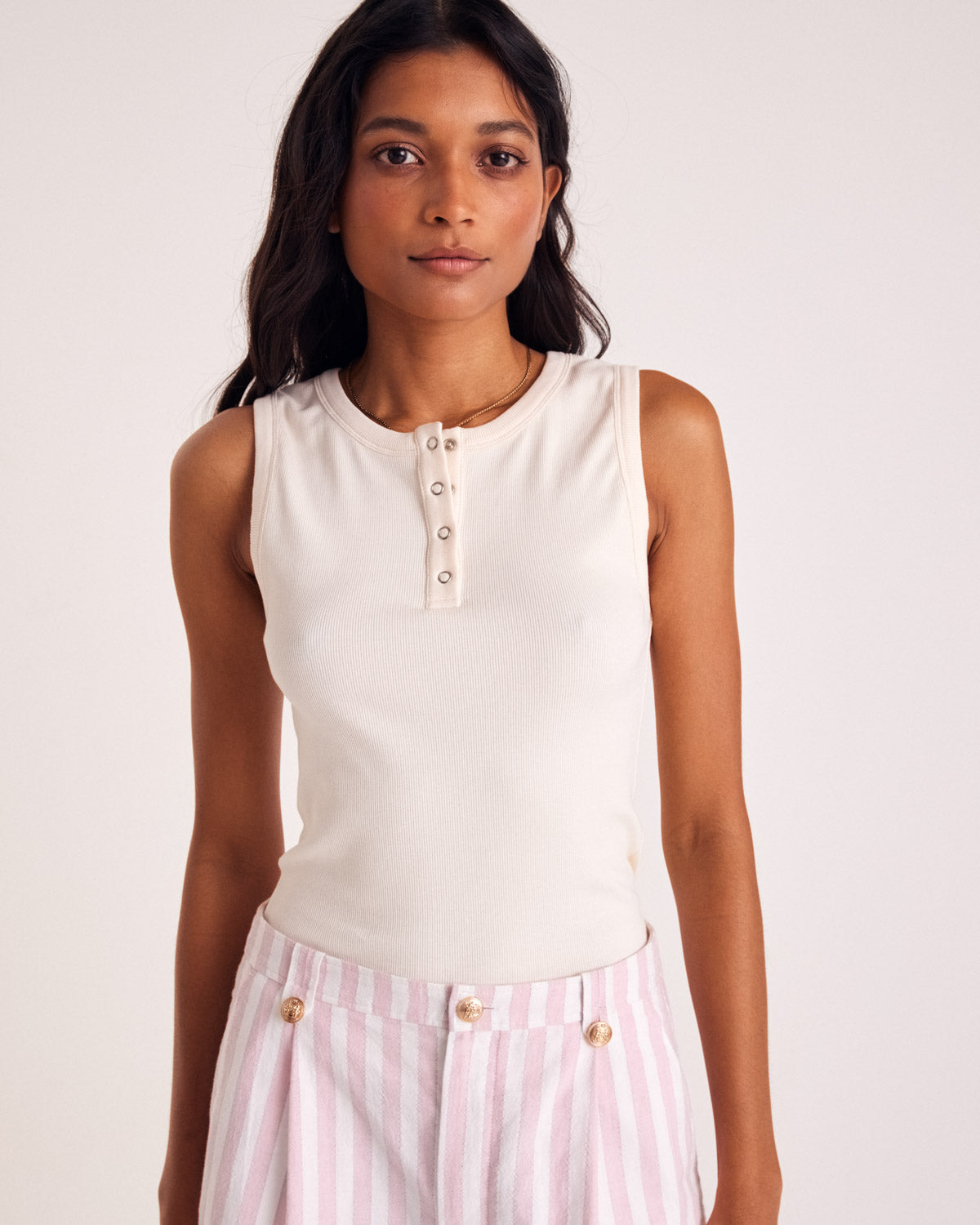 Shorts Simon stripes pink and white