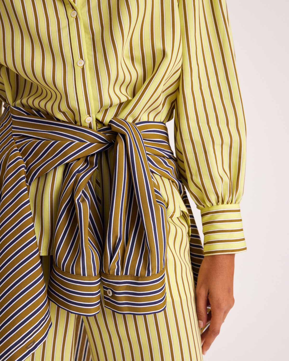 Adella yellow striped shirt