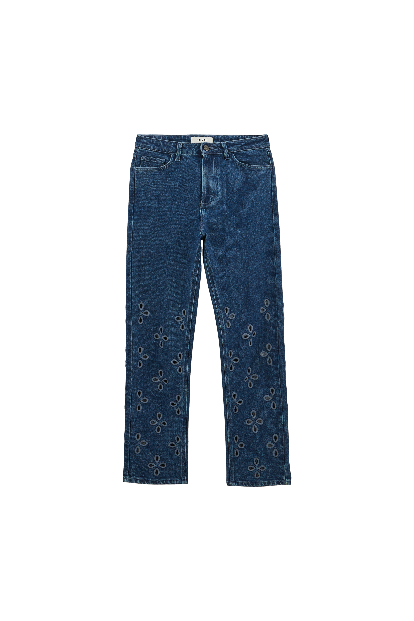 Jeans Austin ultramarine blue flowers