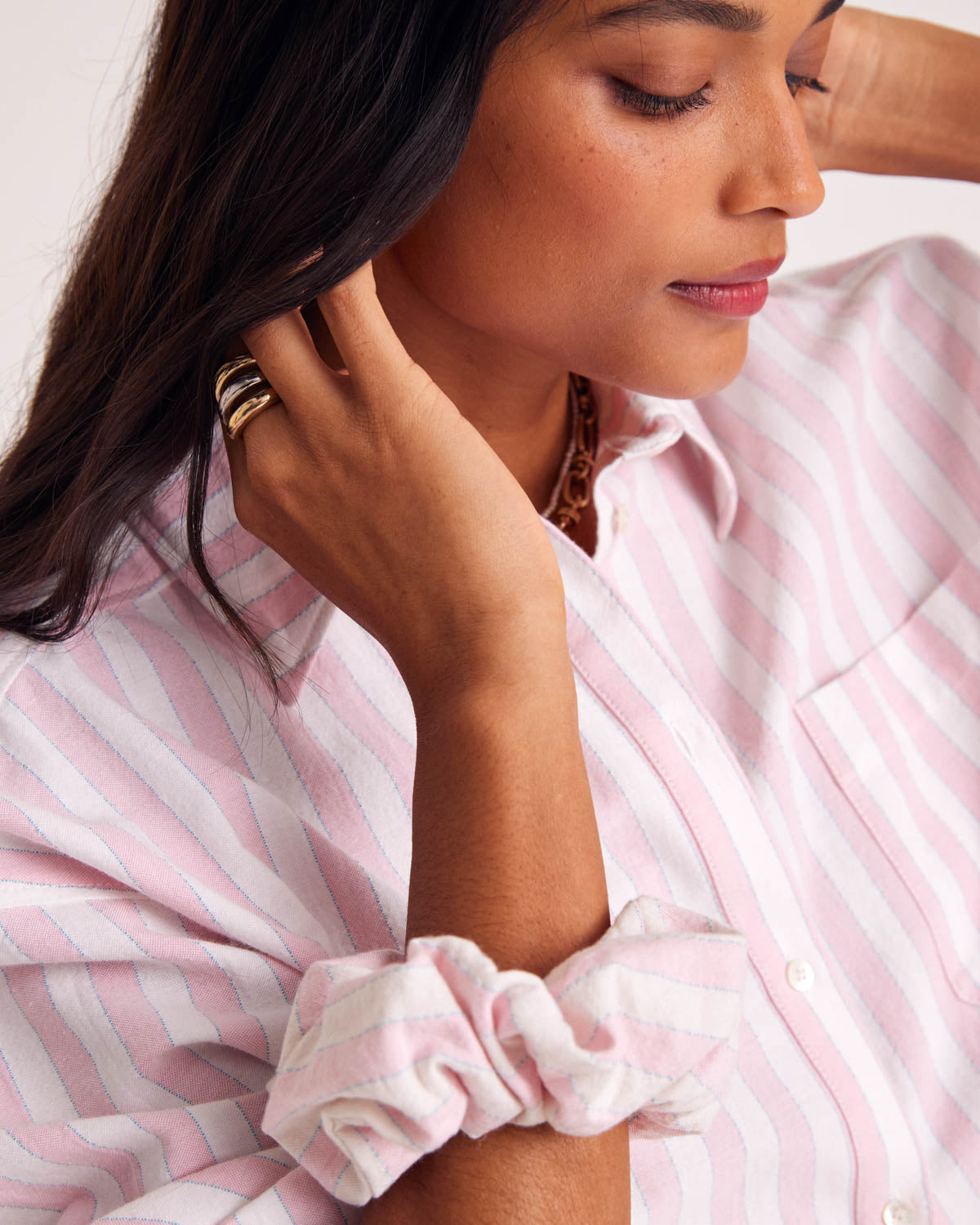 Shirt Hector stripes pink and white