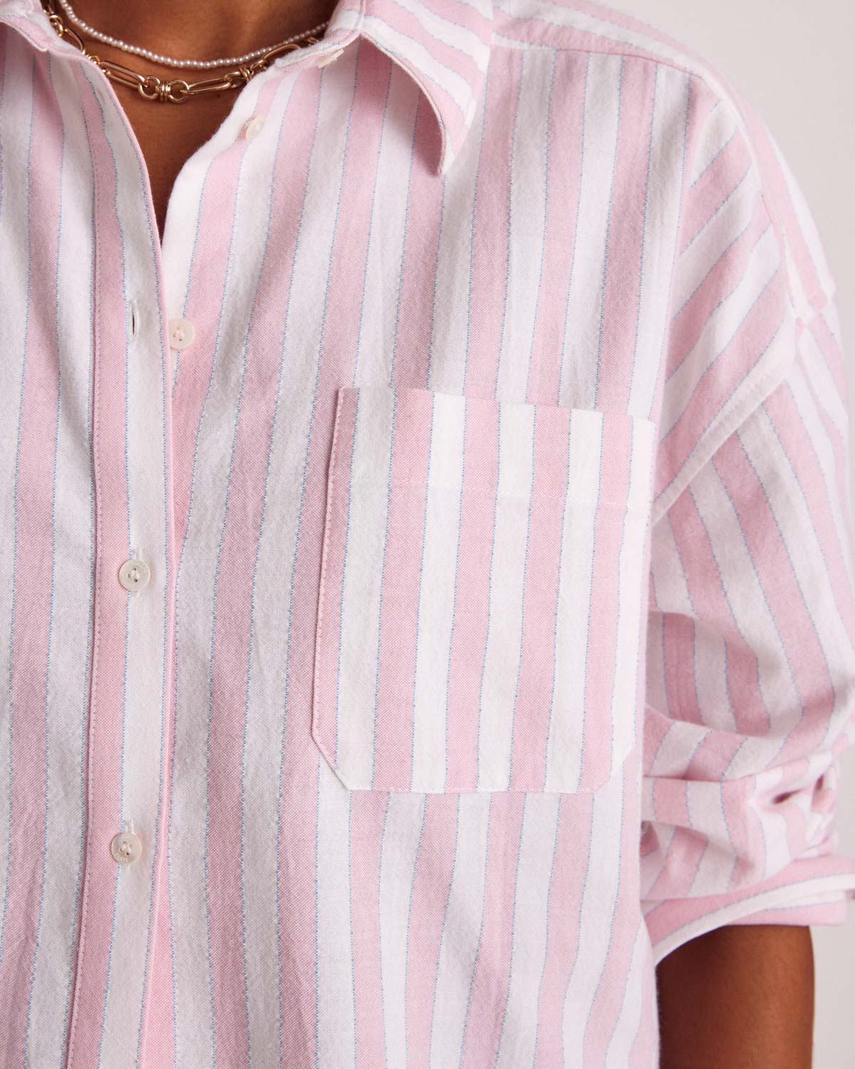 Shirt Hector stripes pink and white