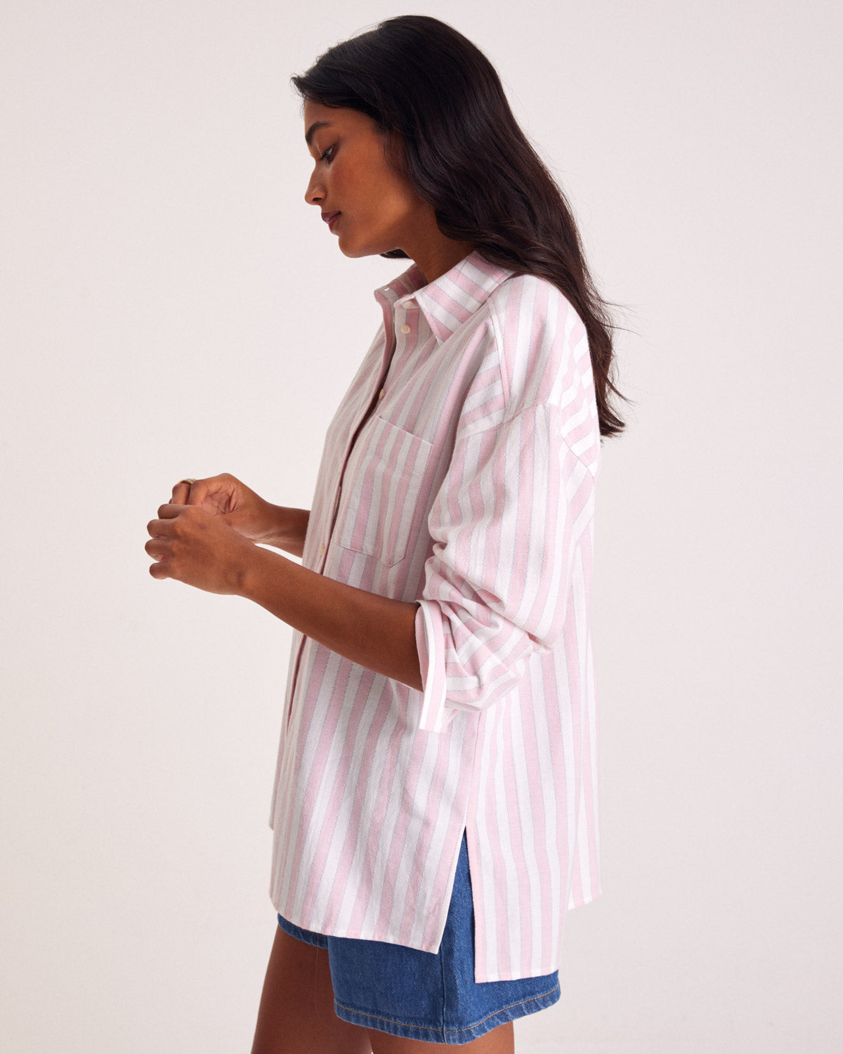 Shirt Hector stripes pink and white