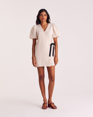 Tosca guipure ecru check dress