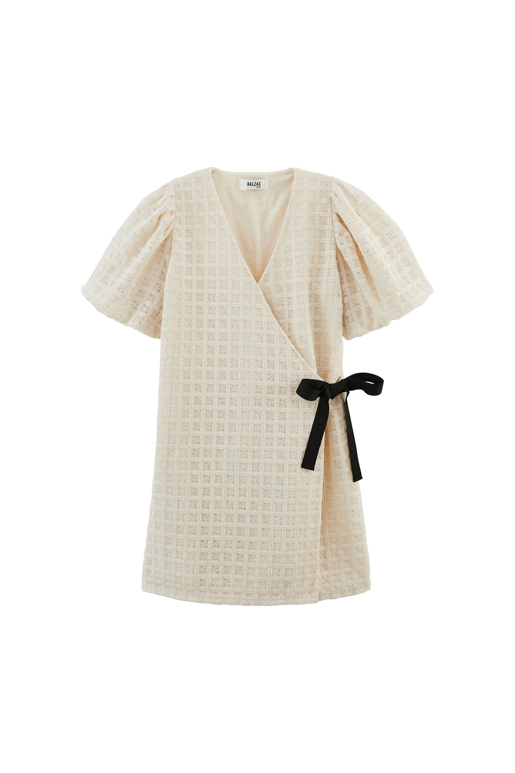 Dress Tosca guipure lace checks ecru