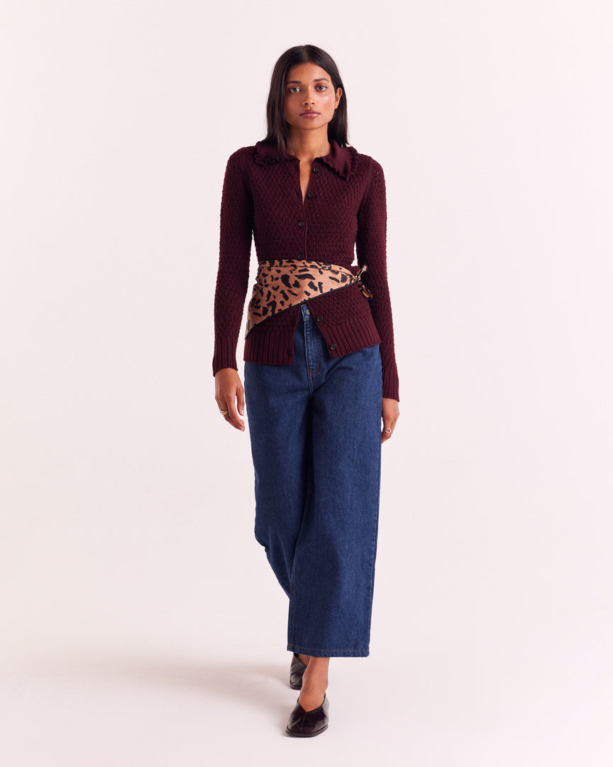 Bordeaux Héloise Cardigan