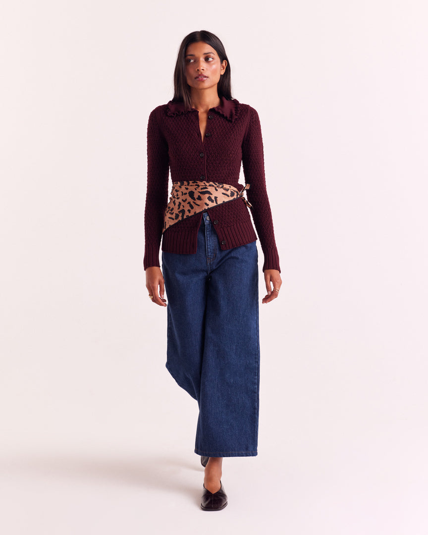 Cardigan Heloise burgundy