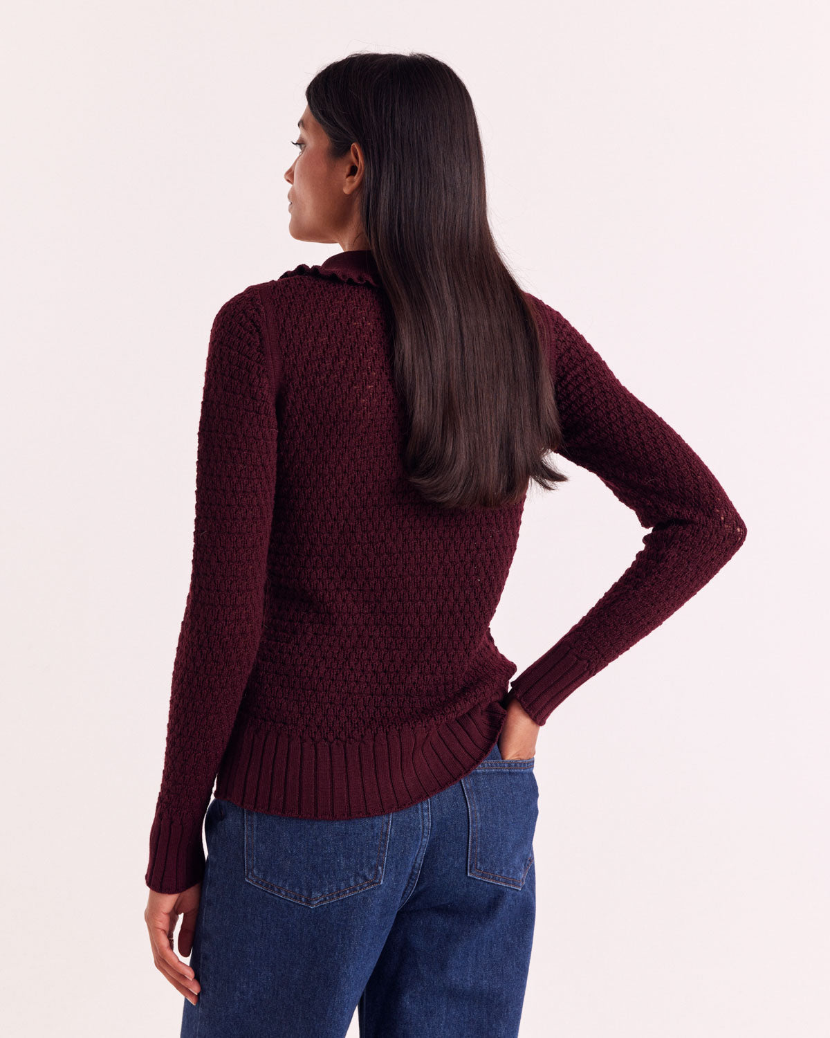Cardigan Heloise burgundy