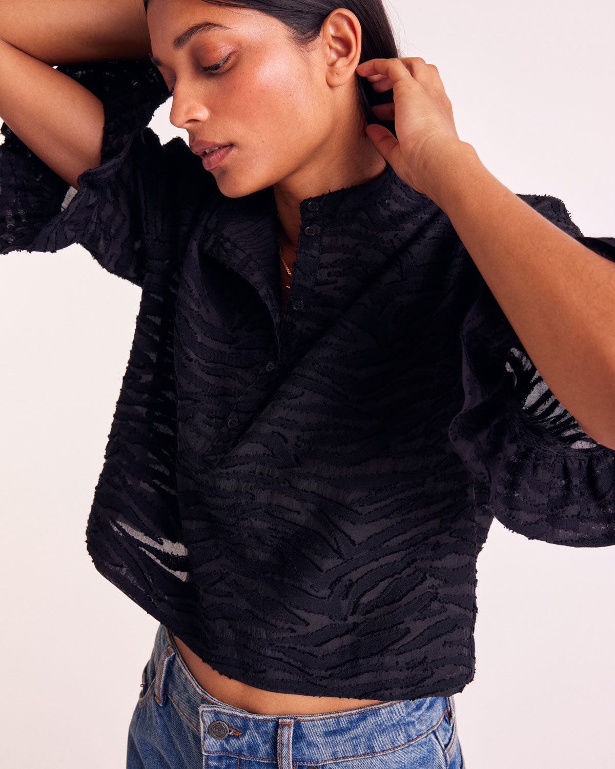 Blouse Constantine zèbre noir