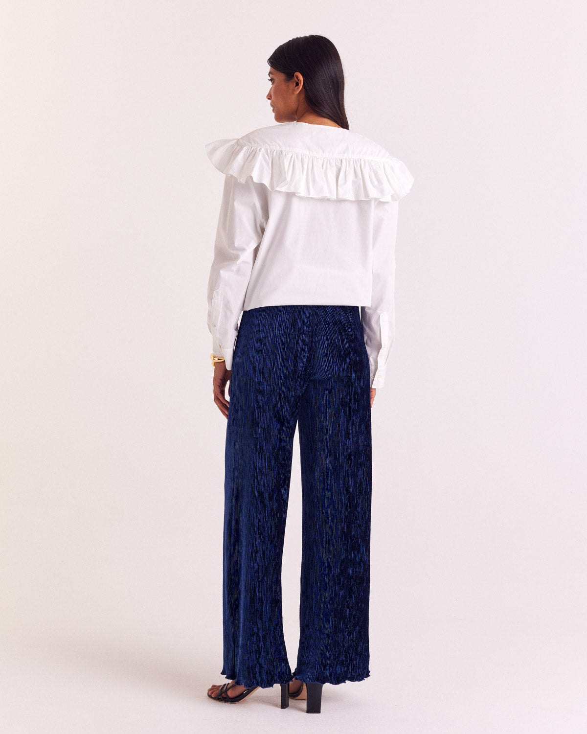 Pantalon Catherine velours bleu roi
