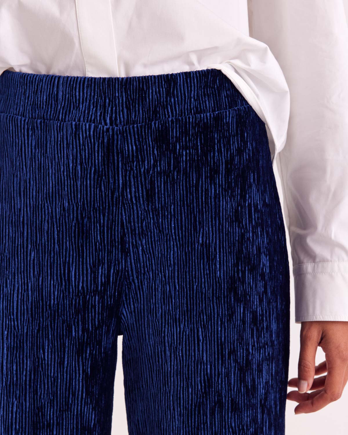 Pantalon Catherine velours bleu roi