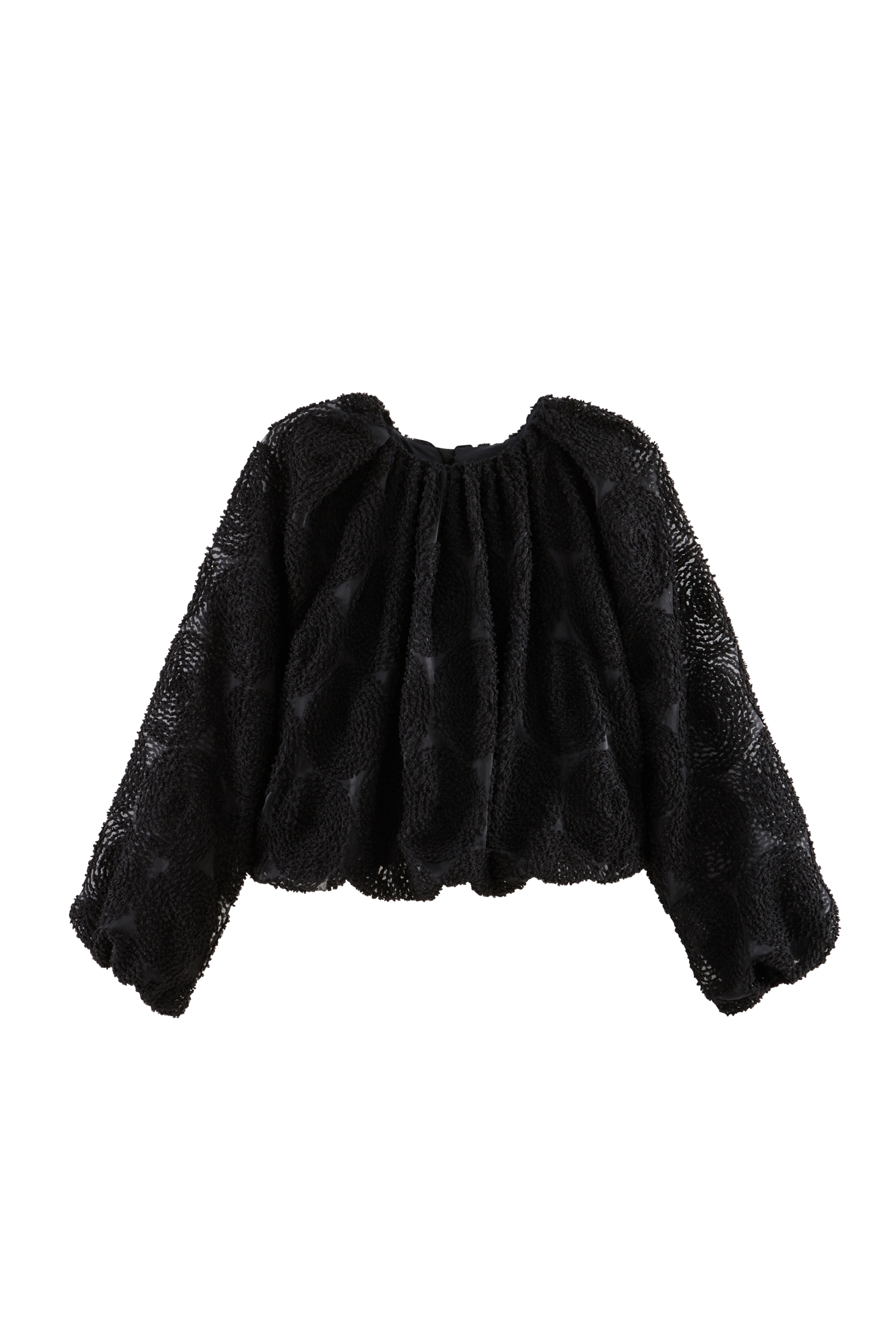Blouse Ambre black textured