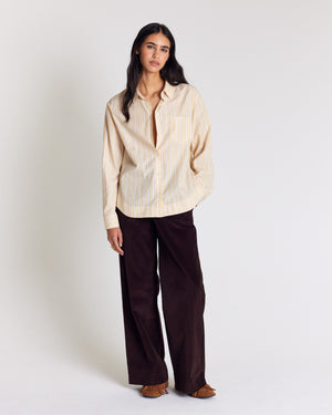 Simeon chocolate velvet trousers