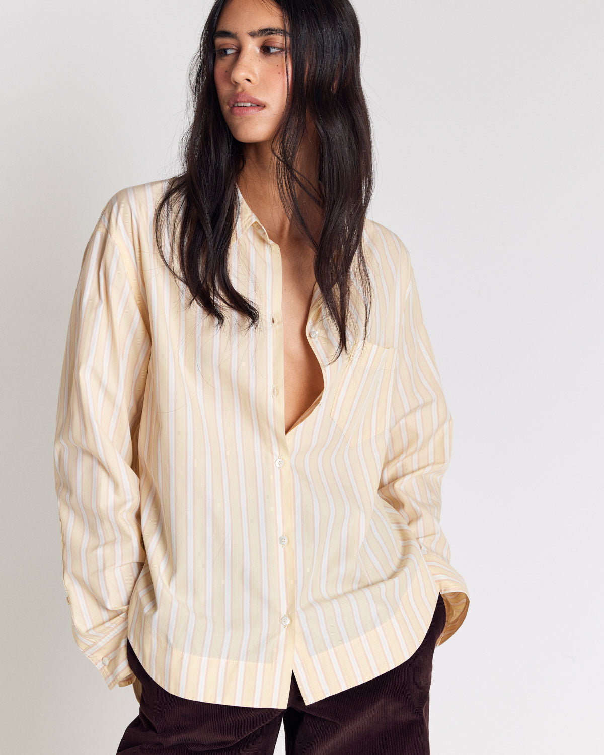 Paloma yellow striped shirt