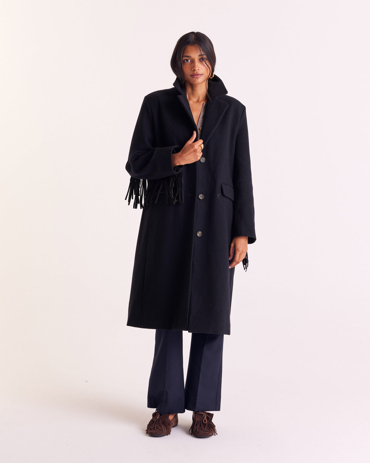 Marcella navy blue coat - Balzac Paris