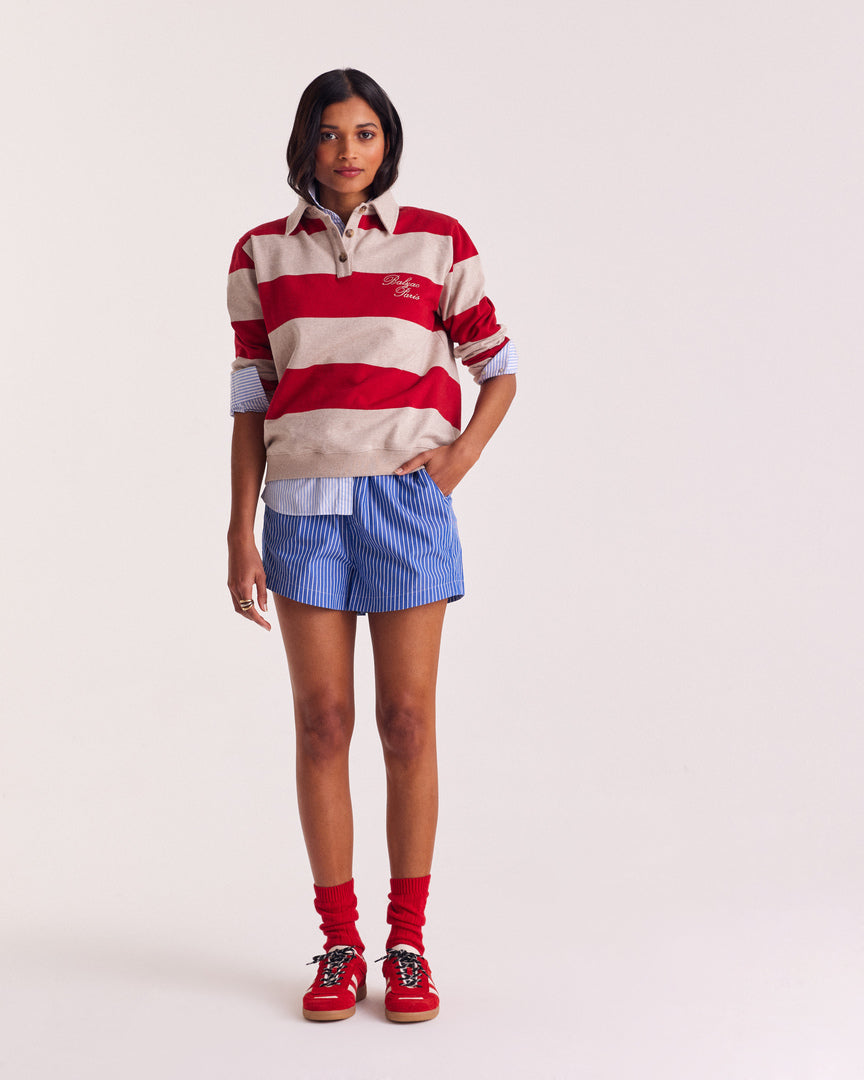 Shorts Lelio stripes blue patchwork