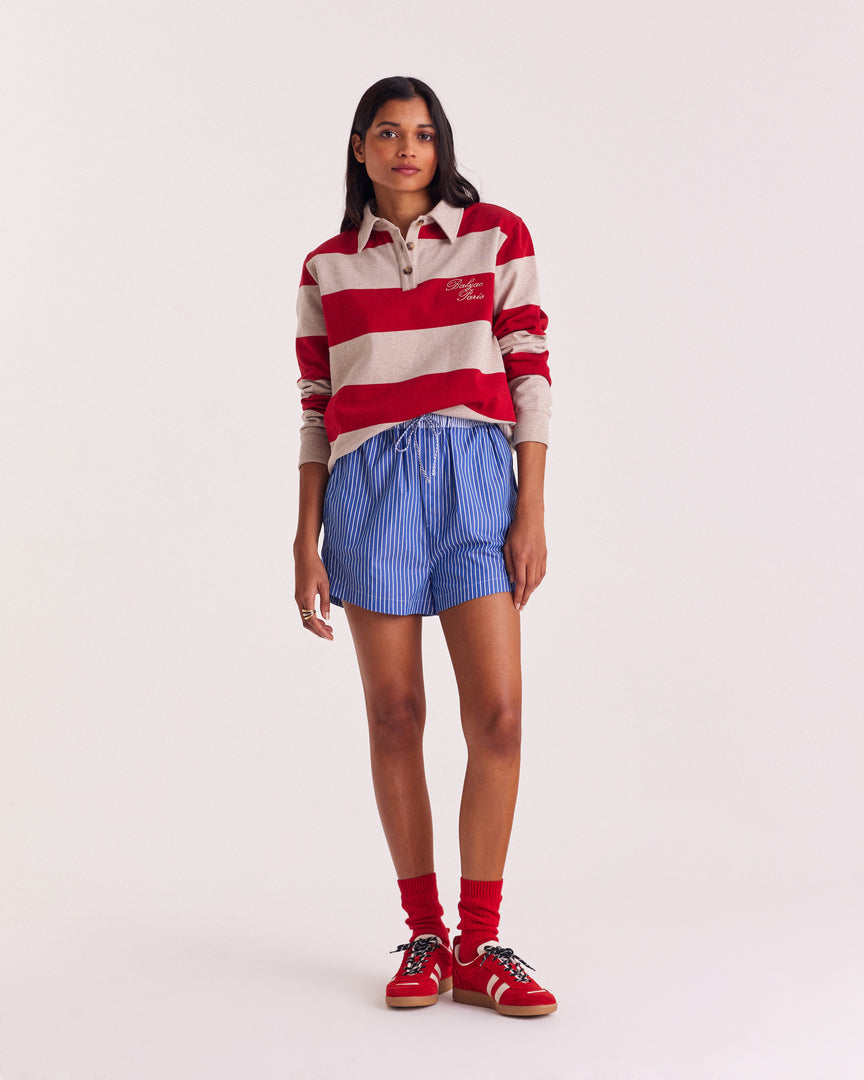 Sneakers Quinn suede of leather red