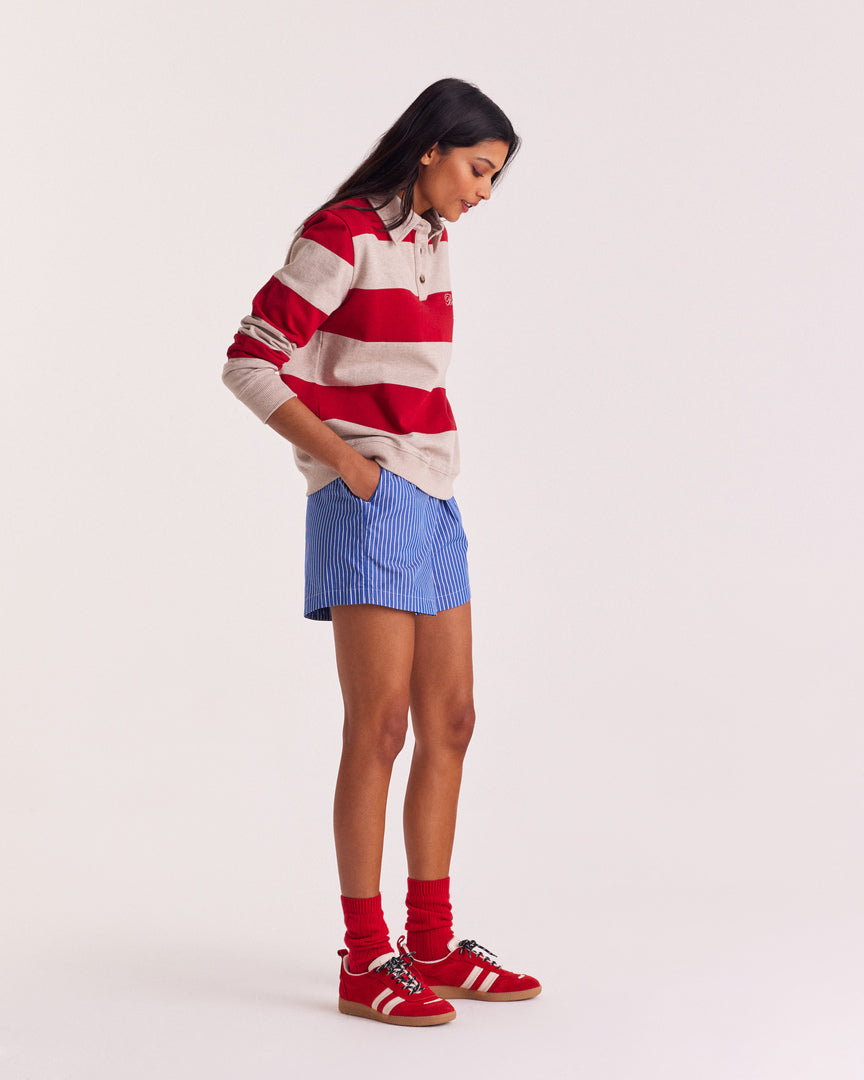 Sneakers Quinn suede of leather red