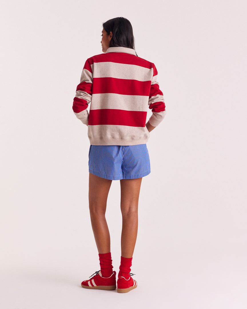 Shorts Lelio stripes blue patchwork