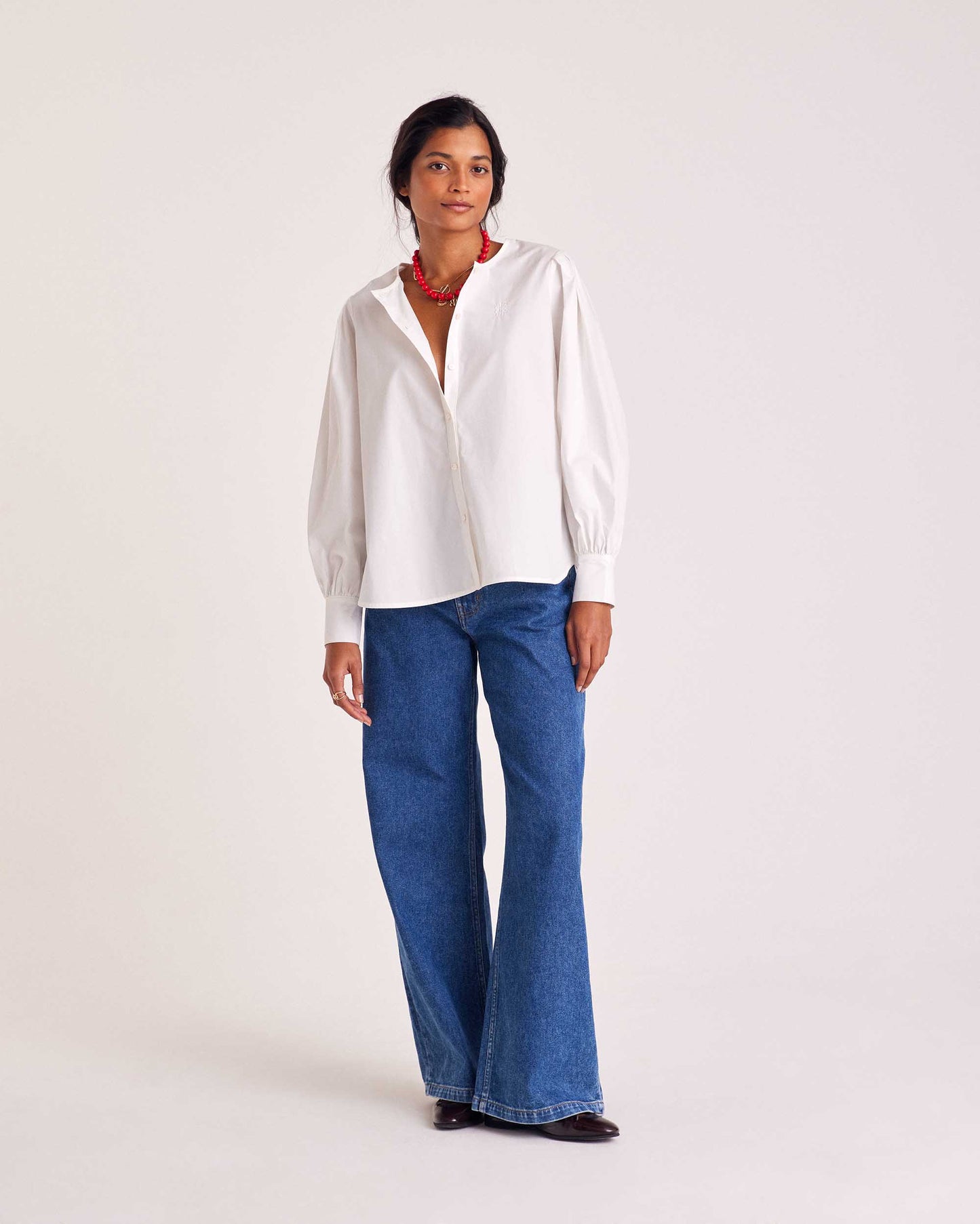 Adella natural white shirt